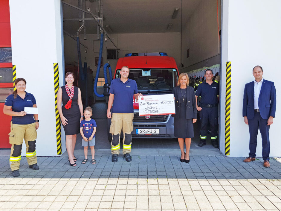 1000 € für die First Responder der FFW Irlbach gespendet