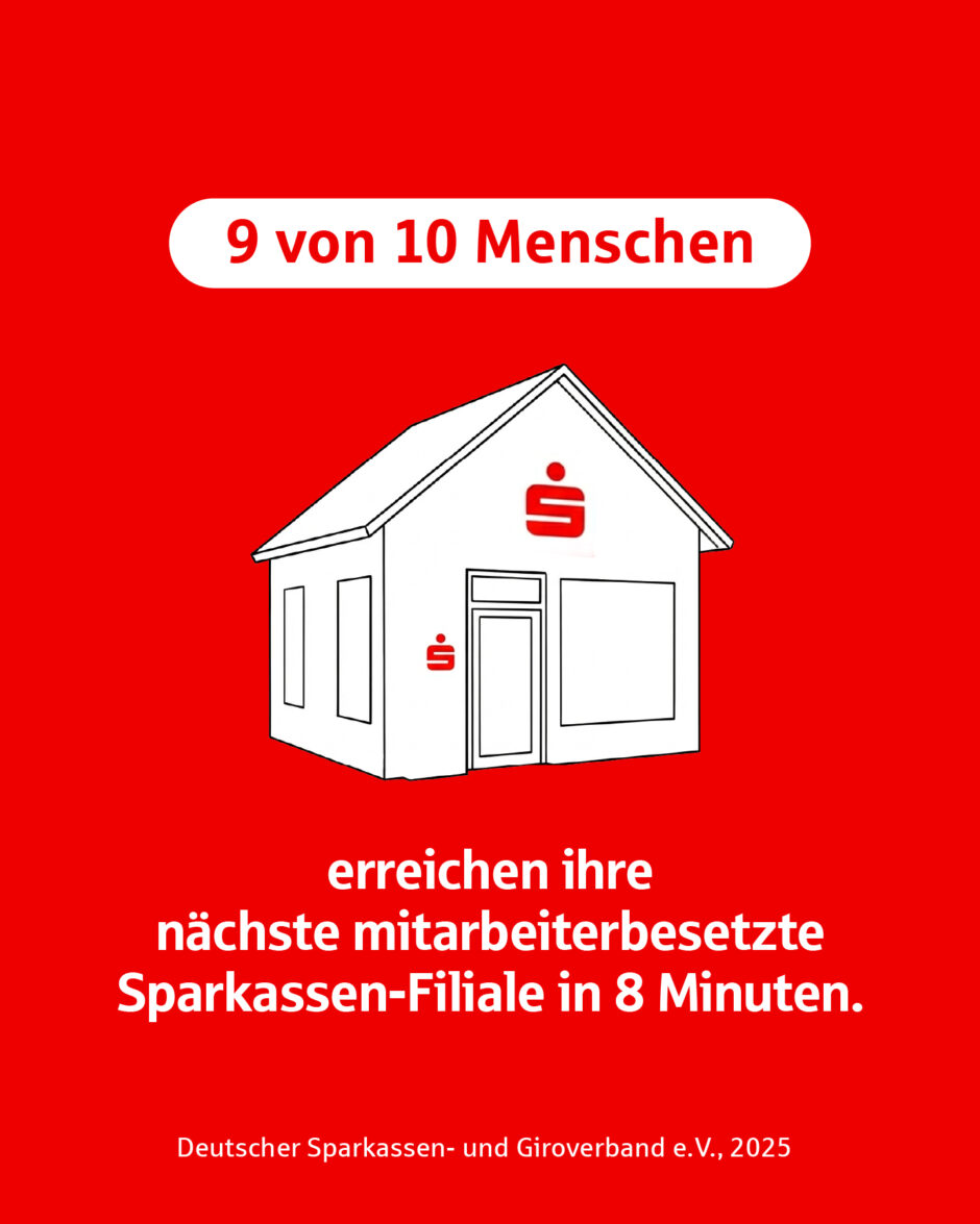 90 Prozent der Menschen erreichen persönliche Beratung vor Ort in weniger als acht Minuten
